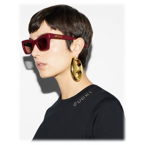 burgundy gucci sunglasses|Gucci sunglasses for women 2020.